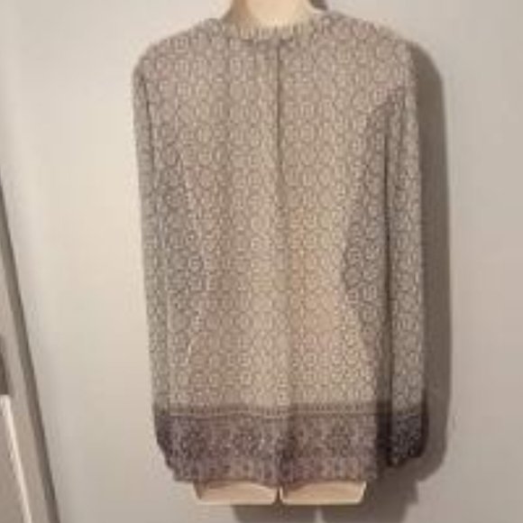 Boho gray, cream blouse - Picture 4 of 5